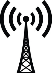 Cell tower signal transmission icon