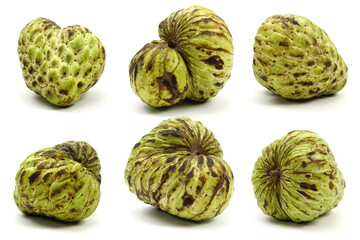 Obraz premium Custard Apple isolated on white background
