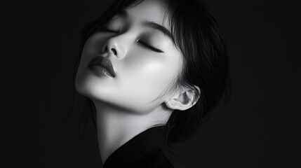 Fototapeta premium Beauty portraits of female in ultra-realistic commercial photo style.