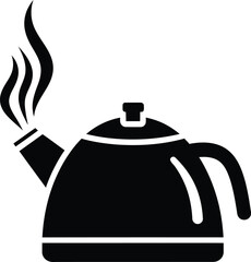 Obraz premium Steaming kettle icon