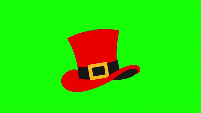 Red Top Hat Icon Illustration &ndash; Festive Costume Hat Symbol