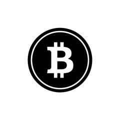 Obraz premium A black and white bitcoin logo on a plain background