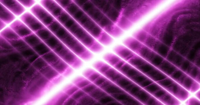 Abstract purple light pattern with intersecting lines creating a vibrant and dynamic background