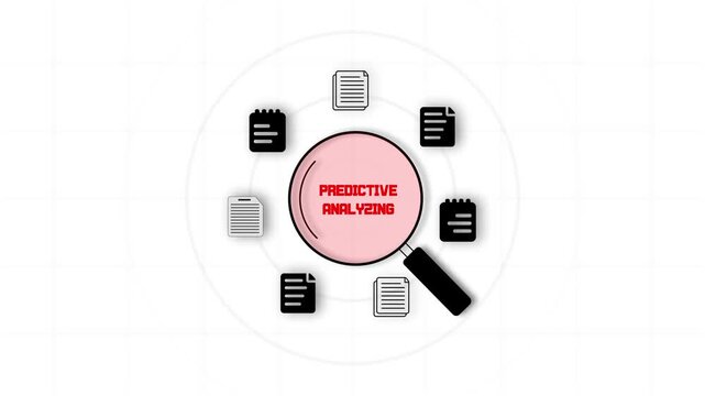 Predictive analytics scan for market trend forecasting and sales projections to demonstrate automated data modeling and insights