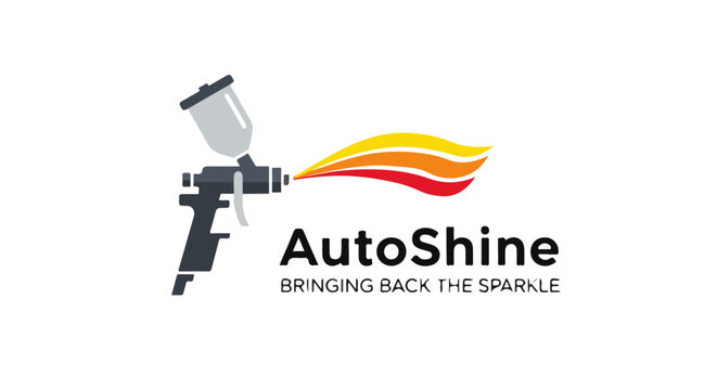 Car Paint Spray Logo Vector &ndash; Automotive Repaint and Body Shop Branding Design