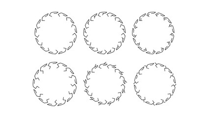 Obraz premium a collection of circular ornaments with line motifs