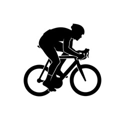 Obraz premium Professional cyclist riding bicycle with dynamic motion and speed