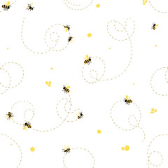 Simple Small Bee Flight Trail Pattern for Minimalist Design © Ares