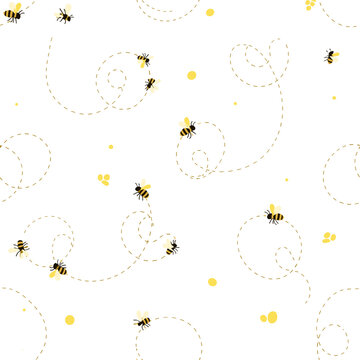 Simple Small Bee Flight Trail Pattern for Minimalist Design