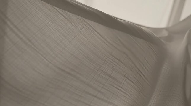Elegant fabric draping with soft folds and gentle curves
