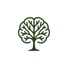 Obraz premium Tree Brain Logo