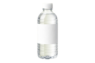 Fototapeta premium Plastic Water Bottle with Blank Label Isolated on transparent background