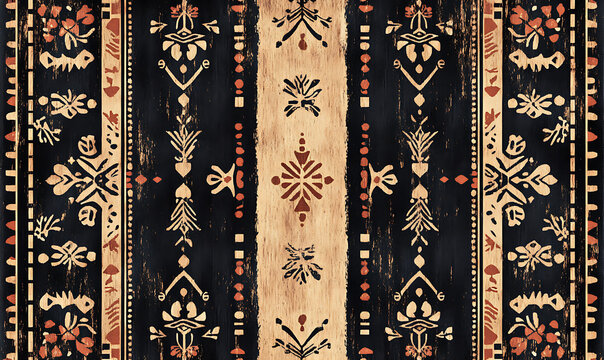 Tile or carpet pattern background with decorative, symmetrical elements. Ideal for wallpaper, textiles, or digital design projects.