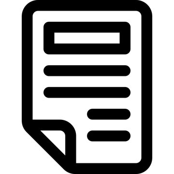 Document Text Vector Line Icon