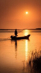 Golden Hour Fisherman