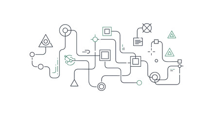 Obraz premium Abstract Digital Circuit Network Technology Illustration