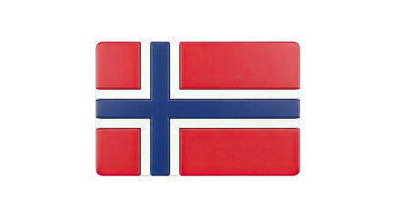 Obraz premium 3D Norwegian Flag Icon