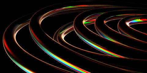 Abstract 3D Glass Tube Art