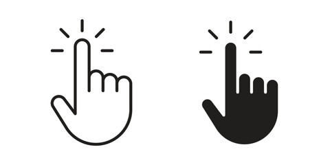 Fototapeta premium Finger press icon