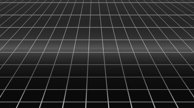 Black grid background. White grid lines. Seamless pattern. Geometric texture. Dark grid design. Vector background. Grid layout. Abstract grid texture.