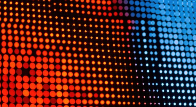 Vibrant led screen display with gradient colors
