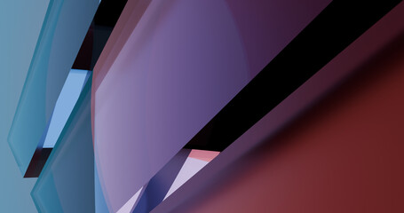 abstract color 3d glass object background