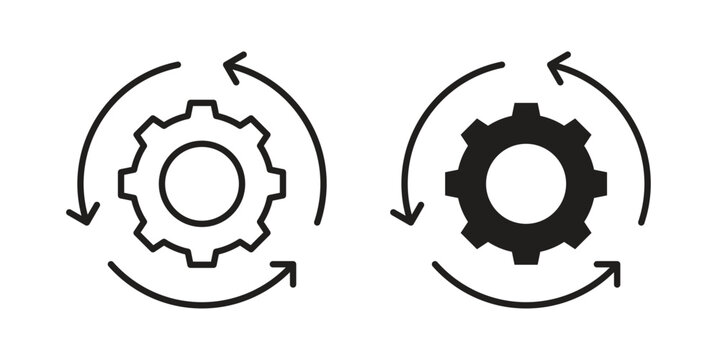 Implementation icon vector logo design element. Vector emblem template.