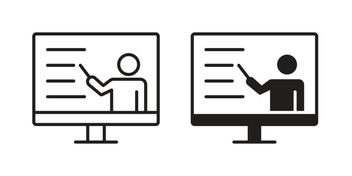 Online course icon vector logo design element. Vector emblem template.