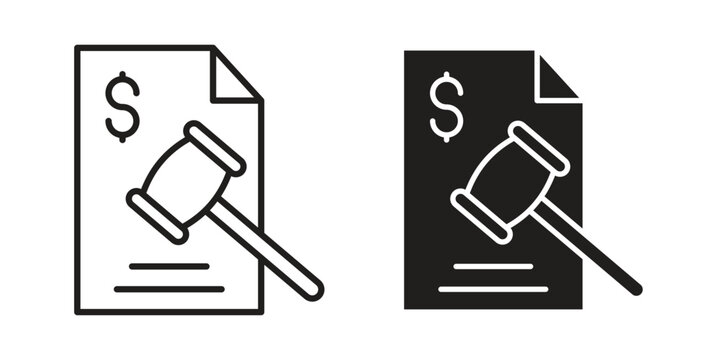 Penalty icon vector logo design element. Vector emblem template.