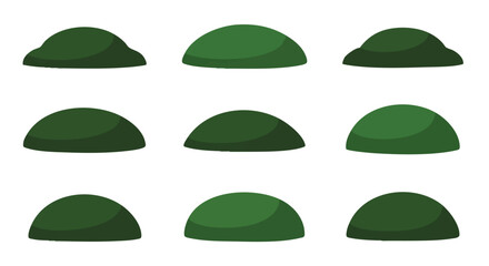 Green Hills Seamless Pattern. Nature Landscape Background. Flat Design. © khafid