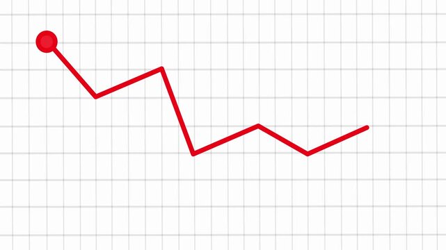 Downward Trend Graph Showing Decline and Loss