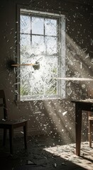Shattered Window - A Moment of Destruction.
