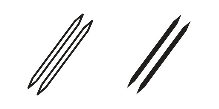 Toothpick icon vector logo design element. Vector emblem template.