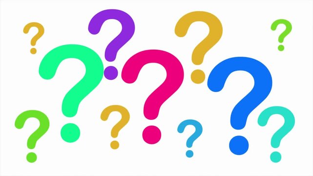 Colorful Question Marks Illustrating Query Doubt and Confusion