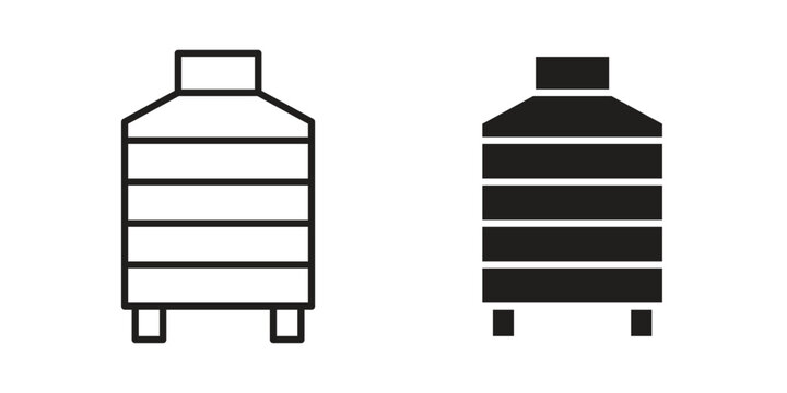 Water tank icon vector logo design element. Vector emblem template.