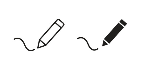 Obraz premium Write icon vector logo design element. Vector emblem template.