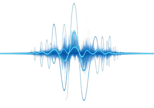 A visual representation of a sound wave pattern with varying amplitude and frequency