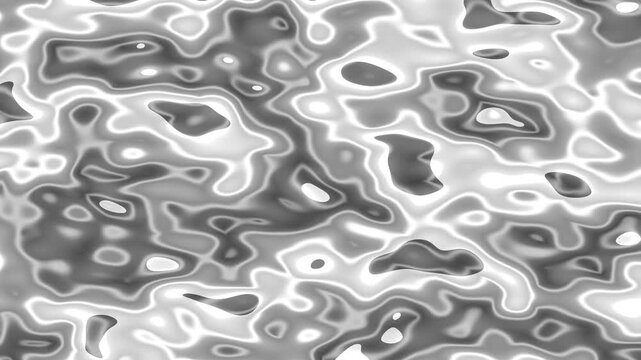 Grey and white abstract background. Liquid metal texture. Wavy pattern. Seamless design. Vector illustration. Modern style. Metallic effect. Background texture. Abstract design.