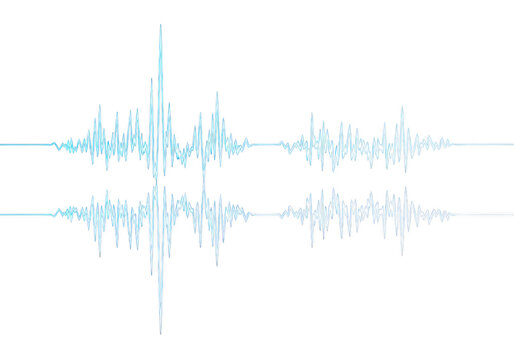 Seismic waveform graph depicting variations in ground motion over time