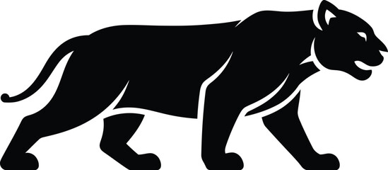 Obraz premium Black panther icon vector