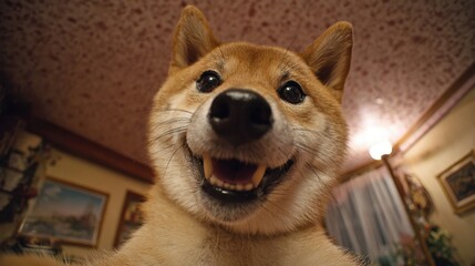にっこり顔の柴犬