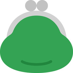 がま口財布のアイコンのイラスト