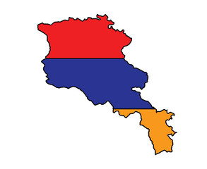 Obraz premium armenia, map, vector, geography, caucasus, borders, country, outline, yerevan, atlas, travel, cartography, illustration, background, design, digital, silhouette, concept, national, international, web,
