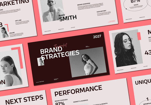 Creative Brand Strategy Presentation Template Layout Design