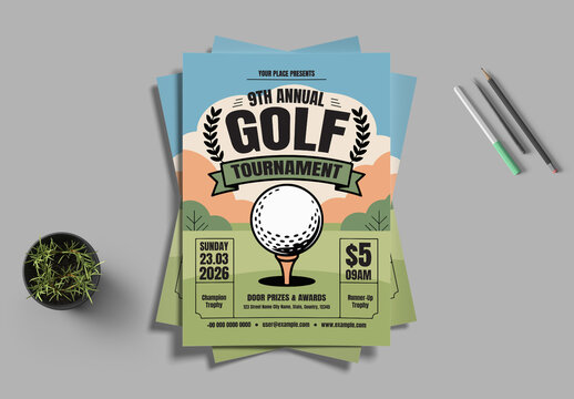 Sports Event Golf Flyer Design