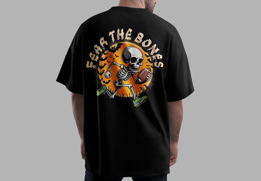 Sporty Skeleton Character Tshirt Design