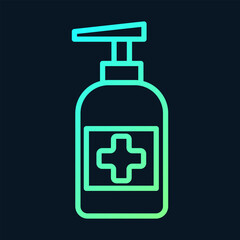 Obraz premium Bottle with dispenser pump and plus sign icon