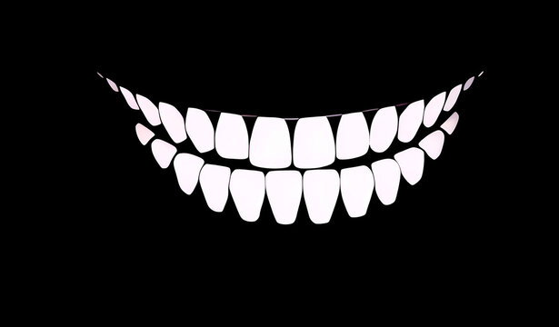 Creepy Smiling Face Emerging From Darkness Graphic Horror