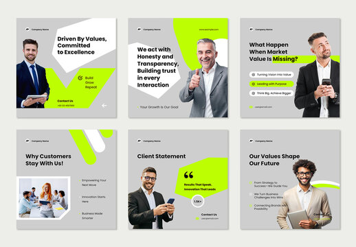 Business Social Media Post Template Layout