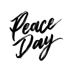 Fototapeta premium Hand Lettered Peace Day Typography